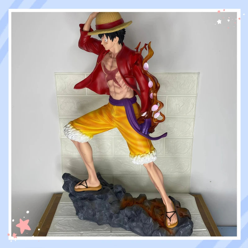Anime One Piece Monkey D Luffy Big Four Emperors Statue Wano Country Cool Standing Pose Collectible Figure For Adult Collectors