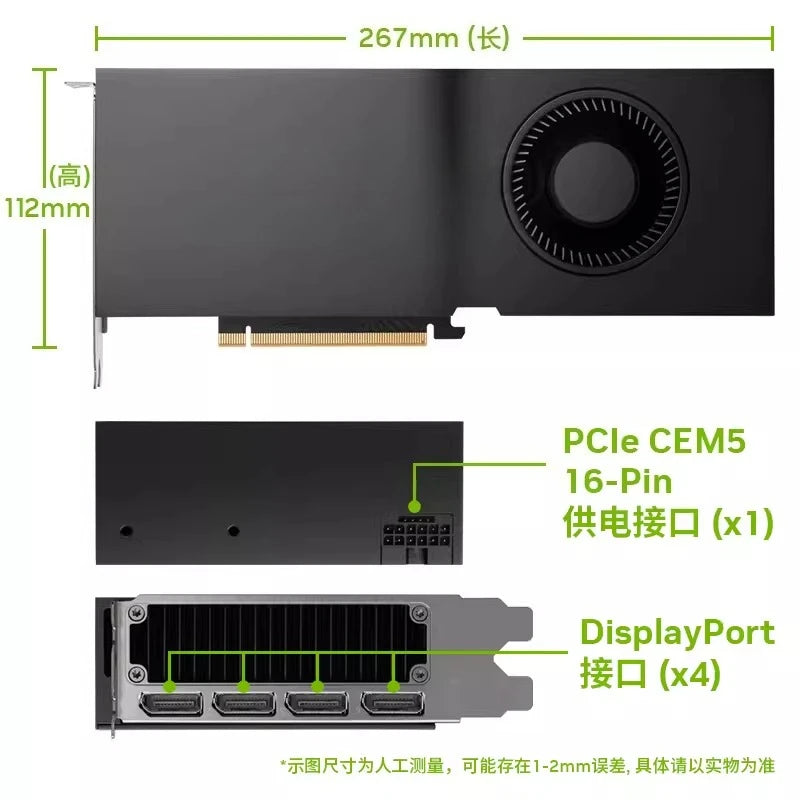 48GB RTX A6000,  High-tech workstation graphics card   4 DP high-performance graphics card