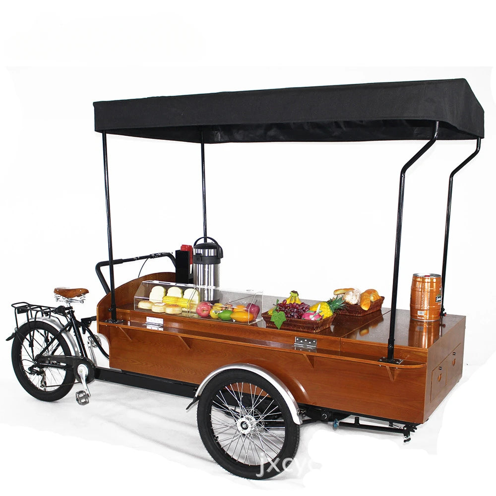 Three Wheel Coffee Bike High Load Capacity  Electric Tricycle