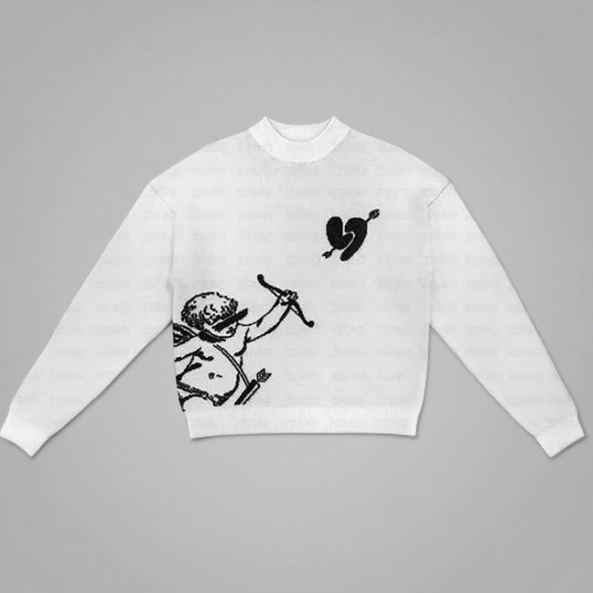 Harajuku Cross-Border Autumn Winter Trend round Neck Loose Anime Embroidery Unisex Subculture Long Sleeve Sweater Wholesale