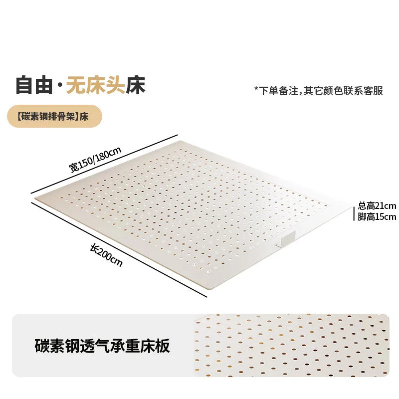 Suspended bed board, simple modern carbon steel frame bed
