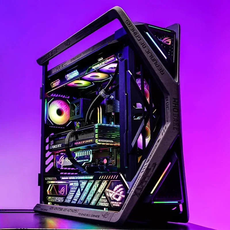 ROG family bucket ASUS DIY assembly machine AMD R7 9800X3D/5080 graphics card game desktop computer host online game e-sports