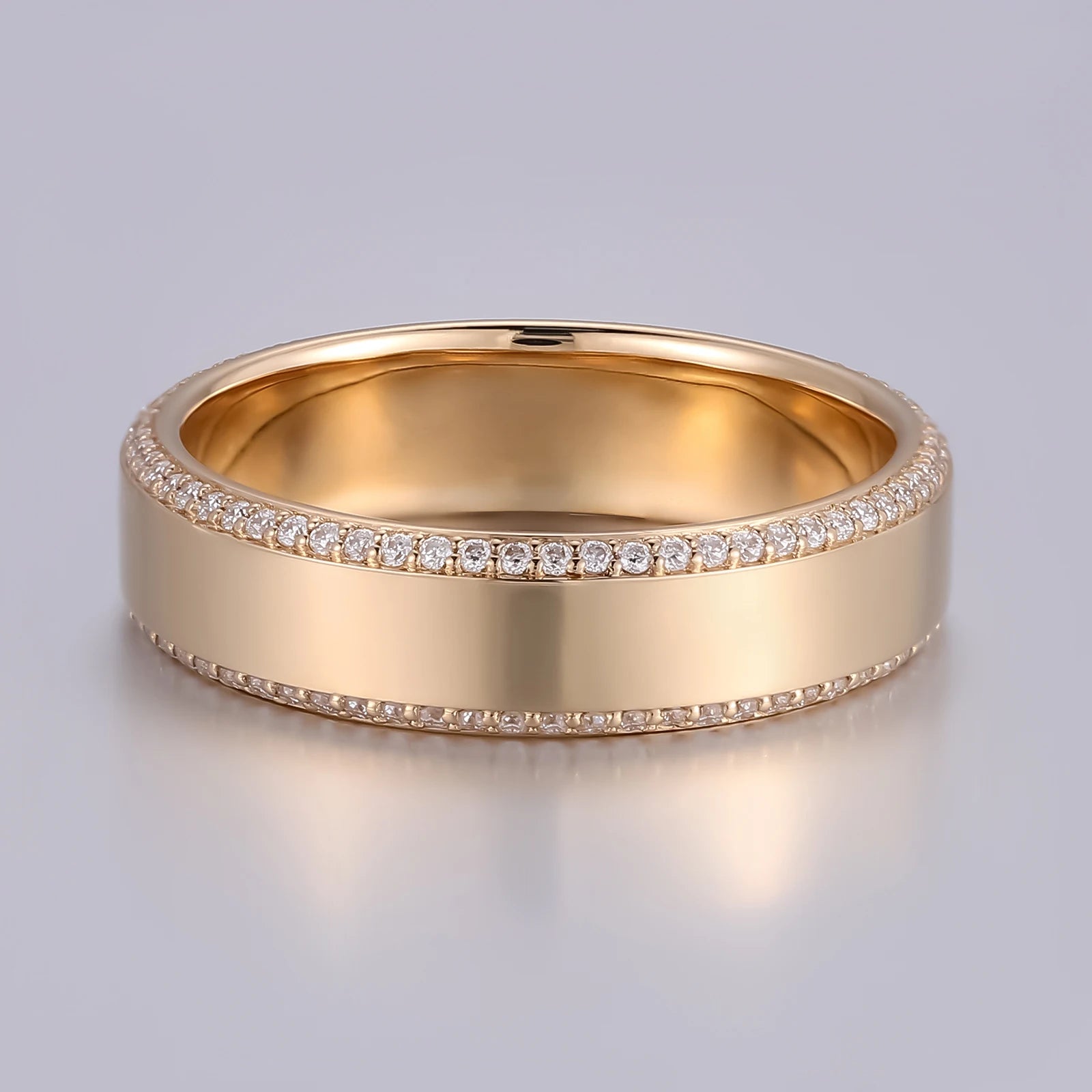 Provence Luxury Wedding Ring for Men 18kGold DEF/VS Lab Diamonds full band Eternity Ring cocktail ring Personalized Custom