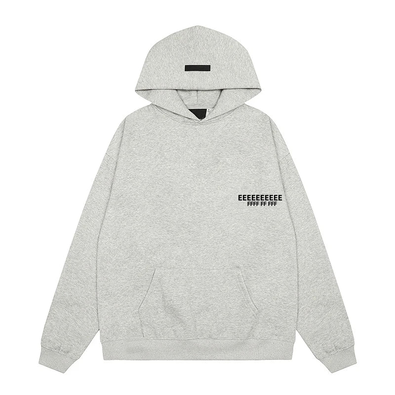 FW25 Double Line Jogging Set Men's Hoodies Luxury Design Front and Rear Silicone Letter Hoodies High Street Couple Pullover Set