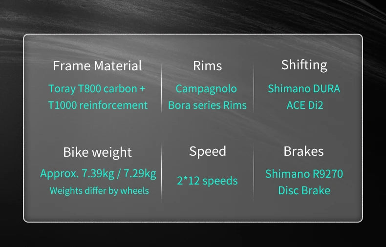 SAVA SLR9 Premium Bicycle Full Carbon Fiber E-Shift Road Bike 24 Speed with SHIMAN0 DURA-ACE 9270 Di2 Kit