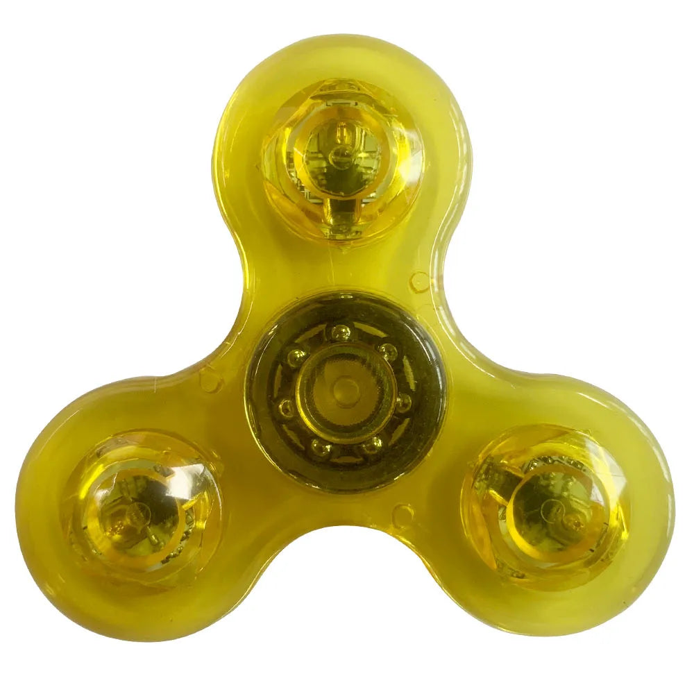 Glow in Dark LED Light Fidget Spinner Finger Toy Hand Spinner Stress Reduction and Anxiety Relief for Children