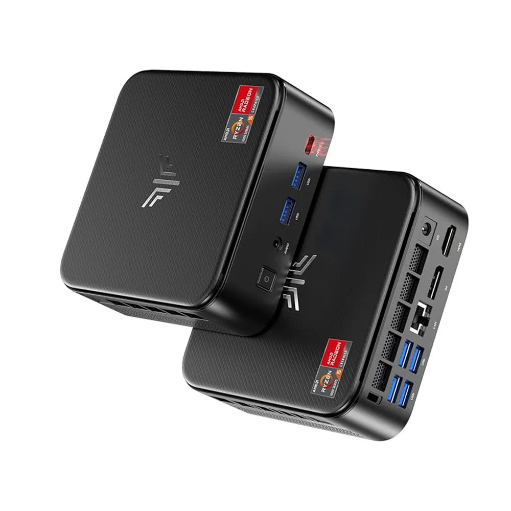 ACEMAGIC Mini PC with AMD Ryzen 5 7430U 16GB DDR4 512GB M.2 SSD Mini Gaming PC with USB Type-C Supports Triple 4K Display