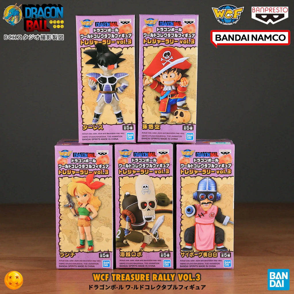 Pre-Order Bandai Dragon Ball Z WCF Treasure Collection Vol.3 Son Goku Bulma Tao Pai Pai Figure Set （10-day shipping）
