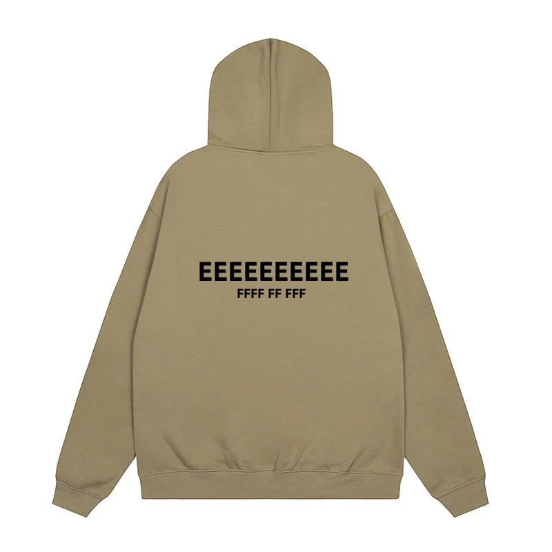 FW25 Double Line Jogging Set Men's Hoodies Luxury Design Front and Rear Silicone Letter Hoodies High Street Couple Pullover Set