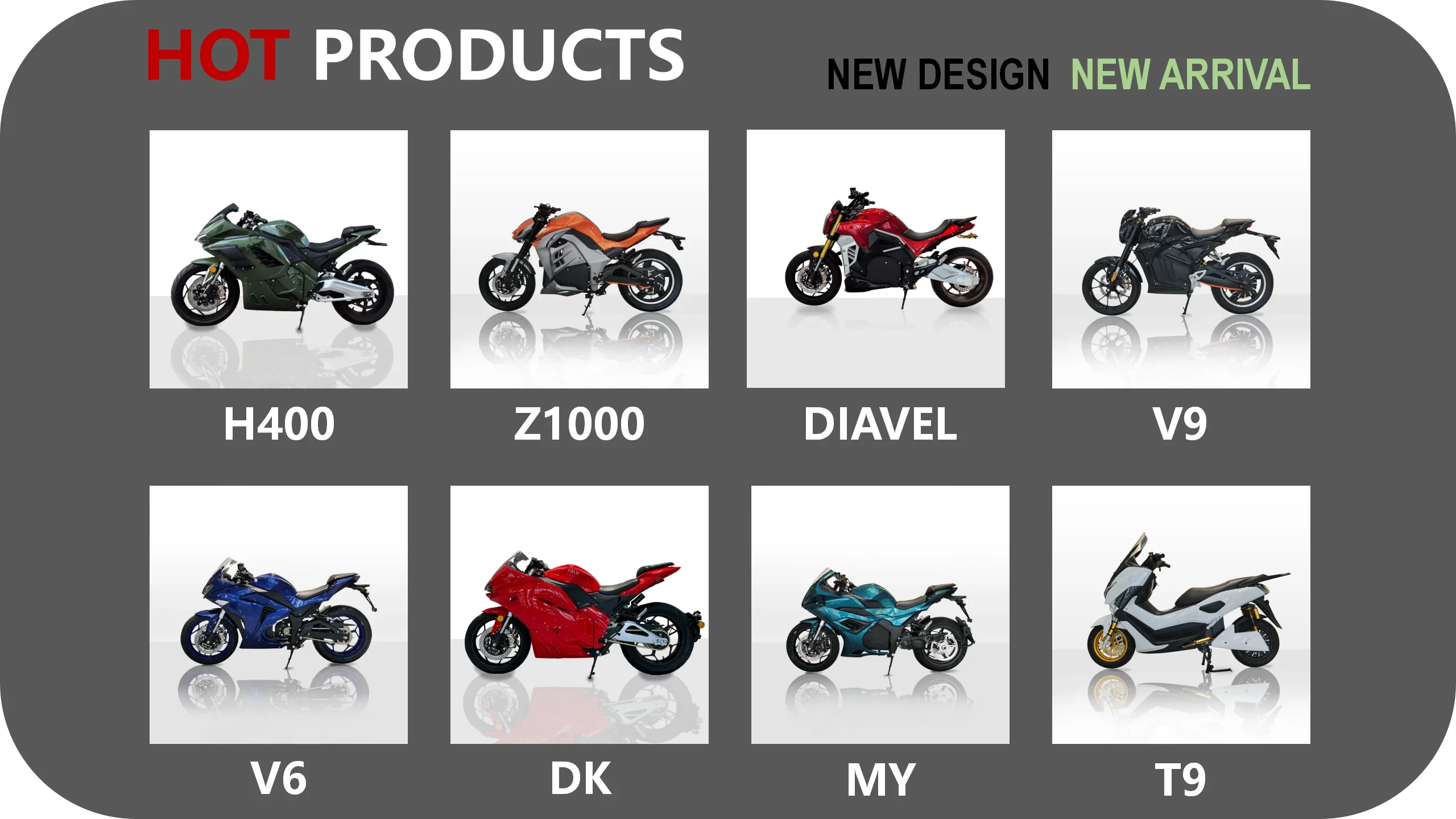 High-Speed H400-N 8000W 72V Racing E-Motorcycle with Single Swing Arm &  Lithium Battery