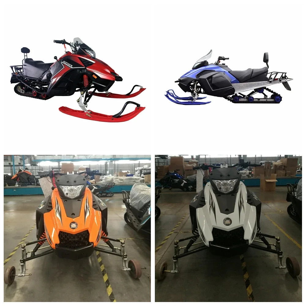Factory Wholesale Crawler 2-seater Adult Automatic Snowmobile ATV/UTV 150CC Ice Motorcycle