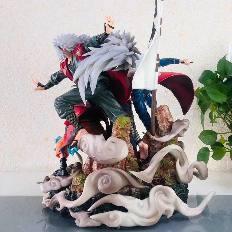 40cm Naruto Anime Figure Uzumaki Naruto Jiraiya Namikaze Minato statue Action Figure collect Pvc Model Doll Childrens Gift Toys