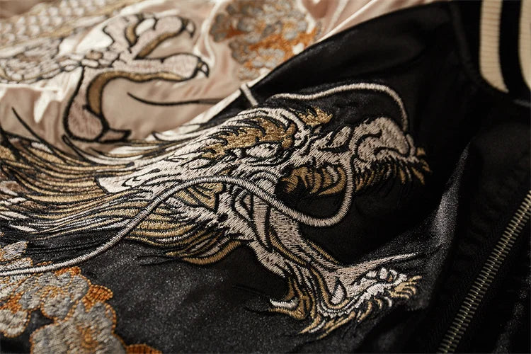 A005 Design Baseball Jackets For Man Heavy Embroidery Loose Fit Autumn Top Quality Polyester Chinese Style Chamarras Para Hombre