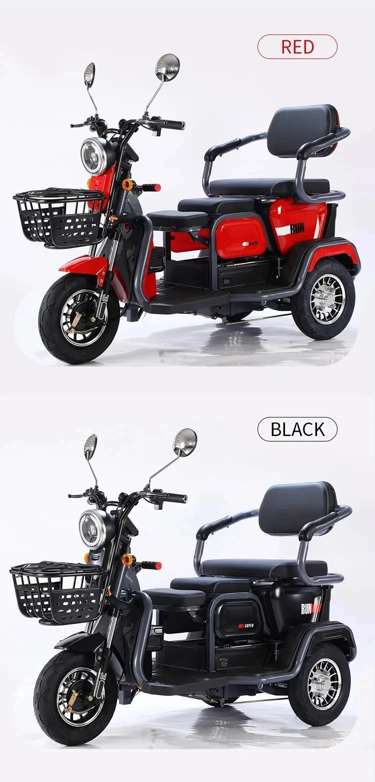 D185 New Three-wheeled Electric Bicycle Ticycle 48V/60V Three-wheeled Electric Motorcycle