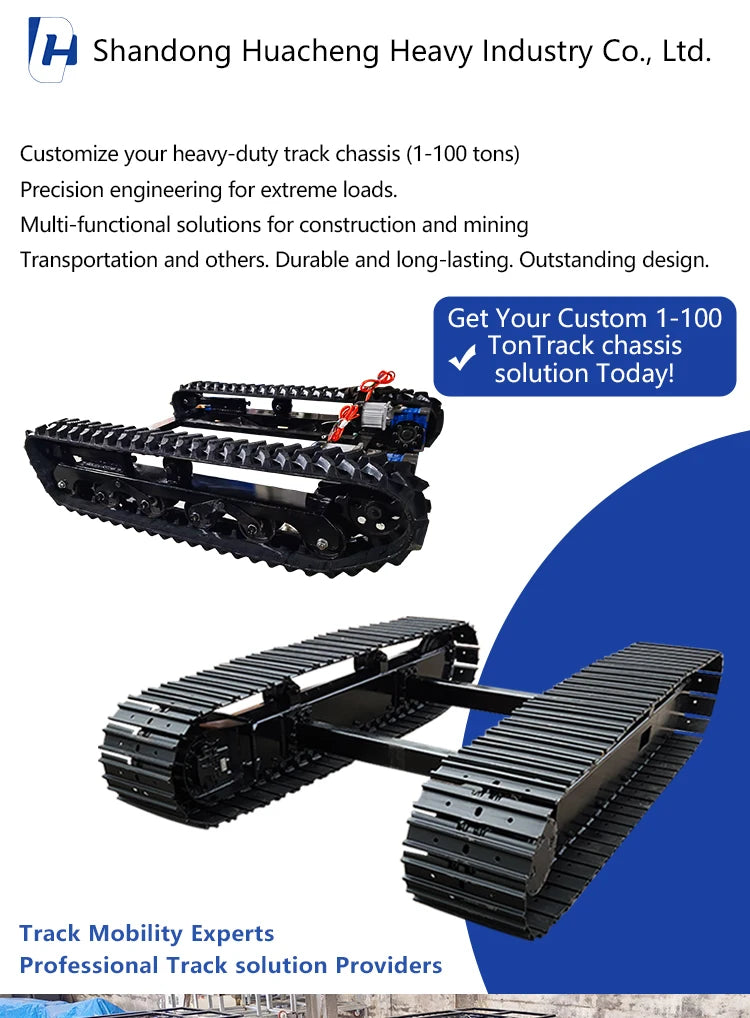 Small Track Chassis Customizable With Electric Rubber Tracks Lightweight And Flexible Offering OEM Solutions For Robots