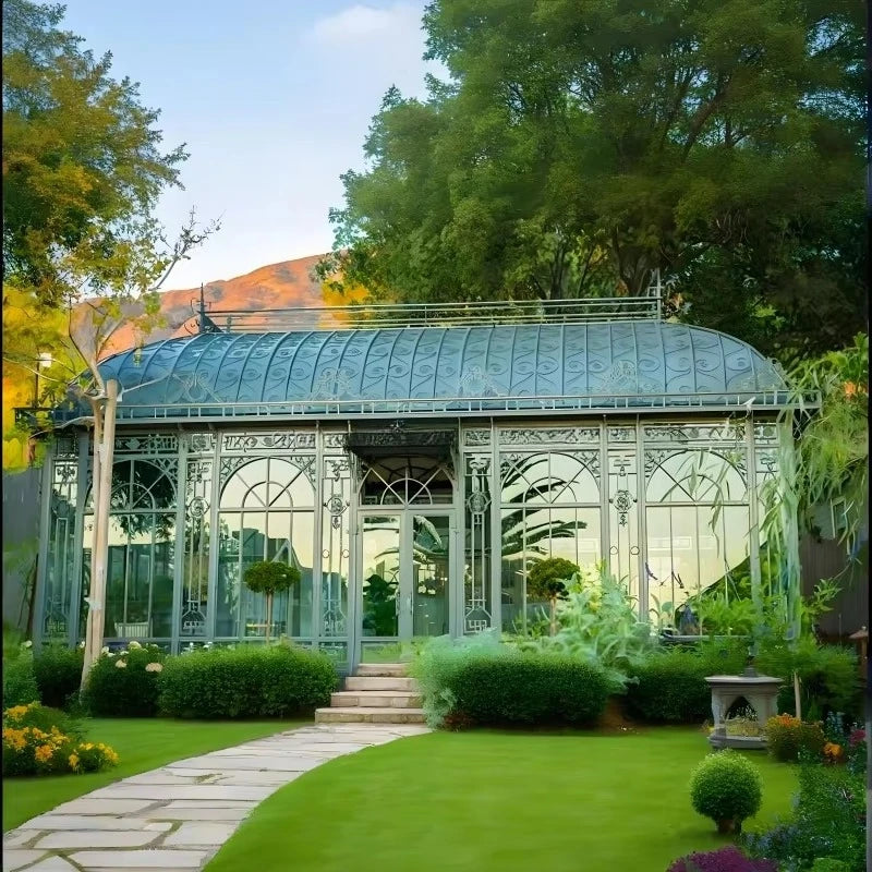 Garden Shade Room Environmentally Friendly Powder Coated Metal Sunroom Easy to Assemble with Steel Frame