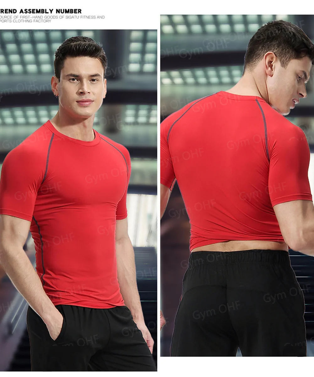 Anime Baki Sport Suits Runing Compression Shirt Shorts Sets Gym Fitness Jogging Training Rashguard Sportwear 2 in 1 Mens