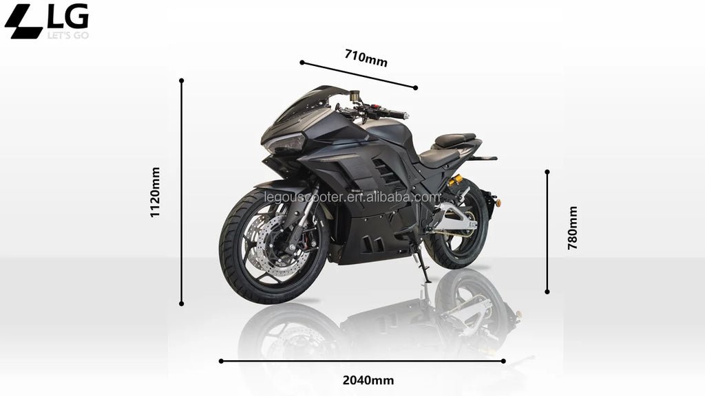 Lithium-ion 72V Center Motor 4000W Fast Speed 130KM/H Chopper Electric Motorcycle
