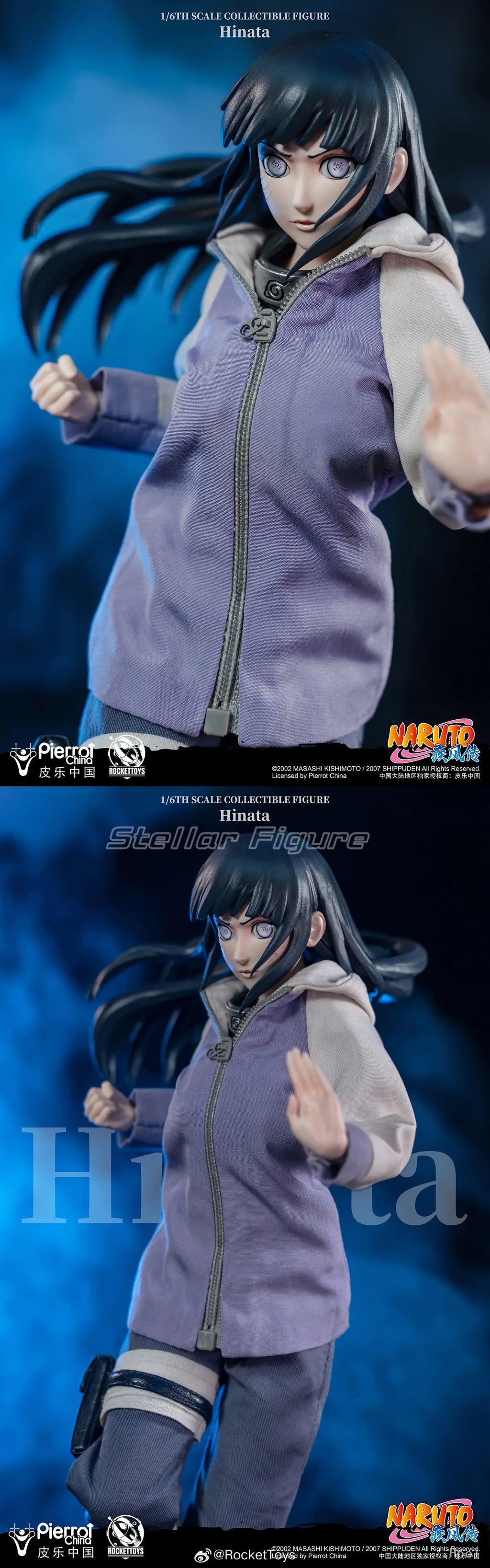 【SF】In Stock RocketToys NARUTO Shippuden Hyuuga Hinata 1/6 Scale Collection Model Figures Anime