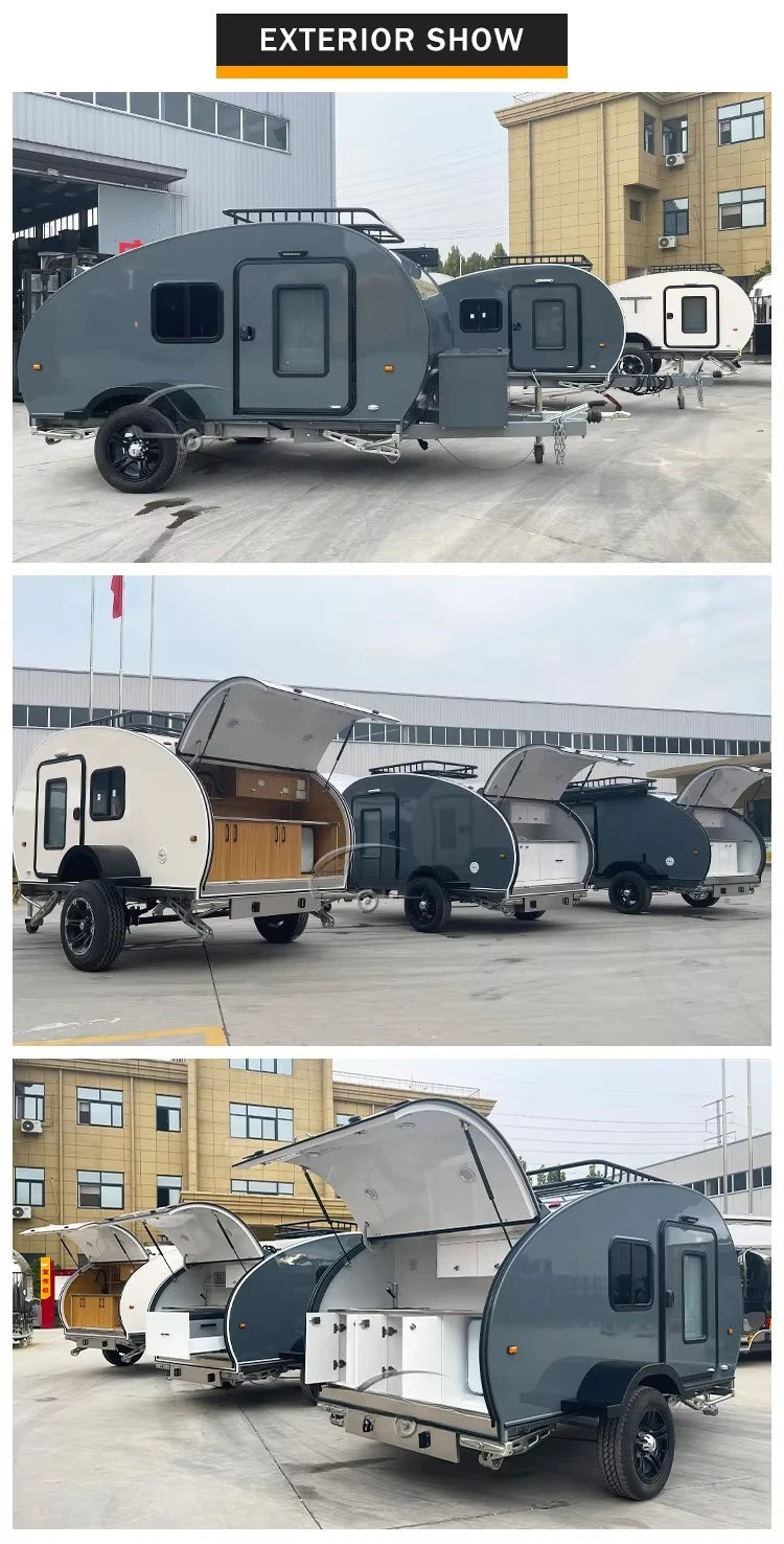 Small Car House Off-road Camping Teardrop  Travel Trailer Caravan Motorhome Camper Van Mini RV Caravan for Sale Malaysia