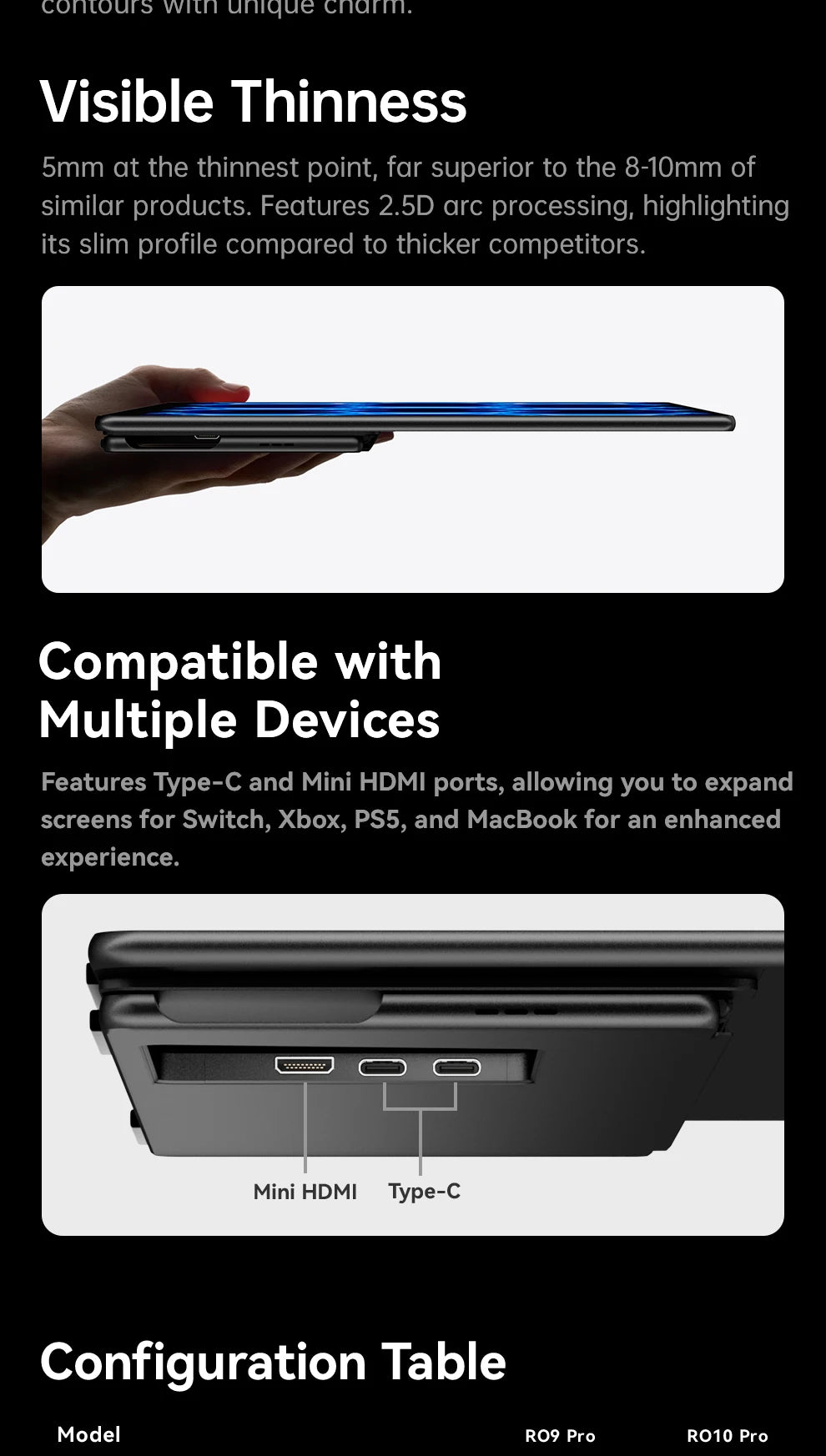 EHOMEWEI RO Series Pro 16" 3K 120Hz Touch Portable Monitor 100% DCI-P3 Active Stylus USB-C HDMI External Display Windows Mac