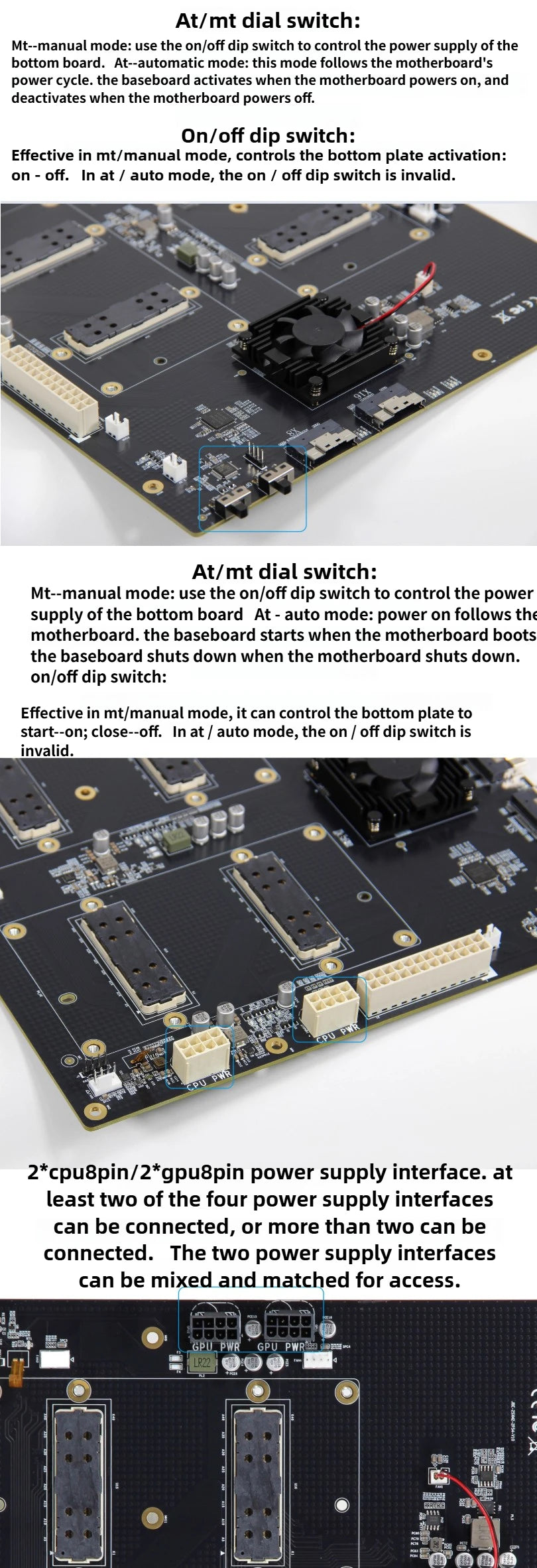 SXM2 for NVIDIA V100 GPU Adapter Board Card NVLink 300G 4-Port 4‑Way / Dual-Card Dual-Channel Pass-Through Expansion Backplane