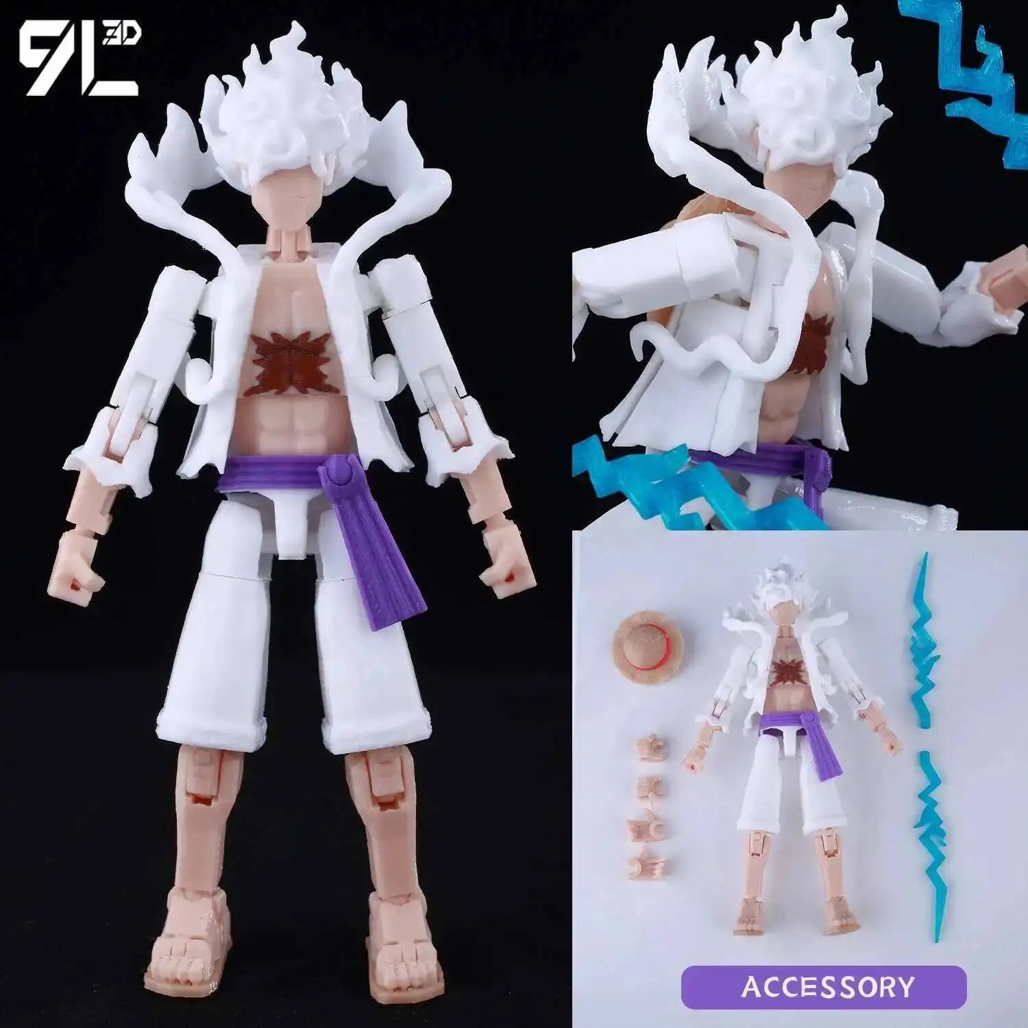 9L3D Printed Anime One Piece Naruto Demon Slayer Dummy13 Lucky T13 Movable Shapeshift Action Figures Mannequin Toys Collectors