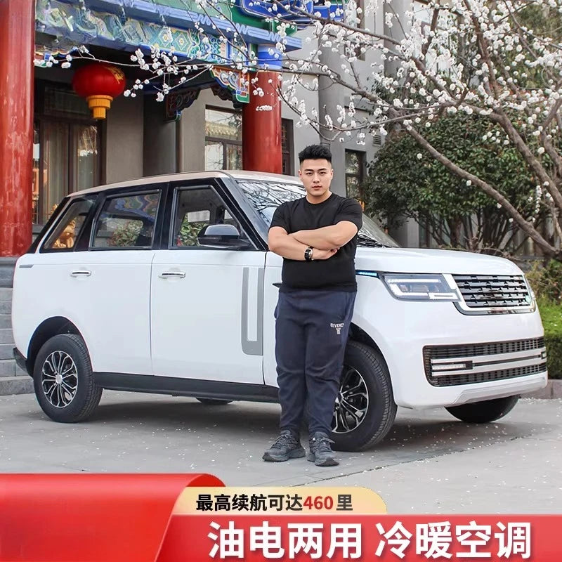 Laotou Le electric four-wheeler scooter new energy oil and electricity dual-purpose car small four-wheel battery car