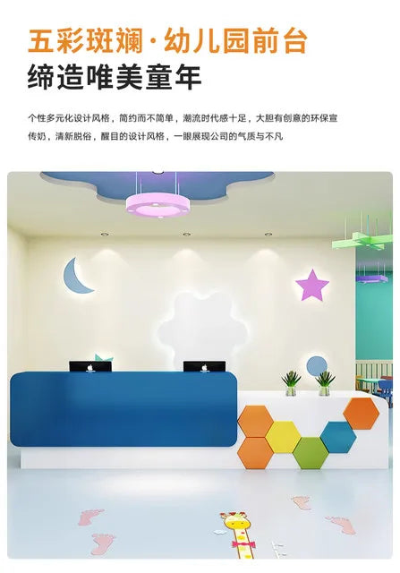 Beauty Institution Reception Desk Kindergarten Children Paradise Checkout Page Early Education Luxury Mostrador Unique Furniture