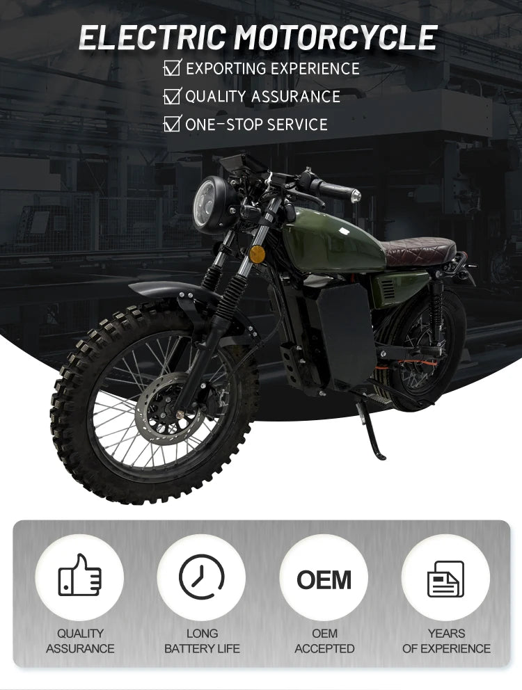 D185 2000W Wholesale Long Range Two Wheel Electric Moped Scooter Adult Dirt Bike Electric Motorcycle