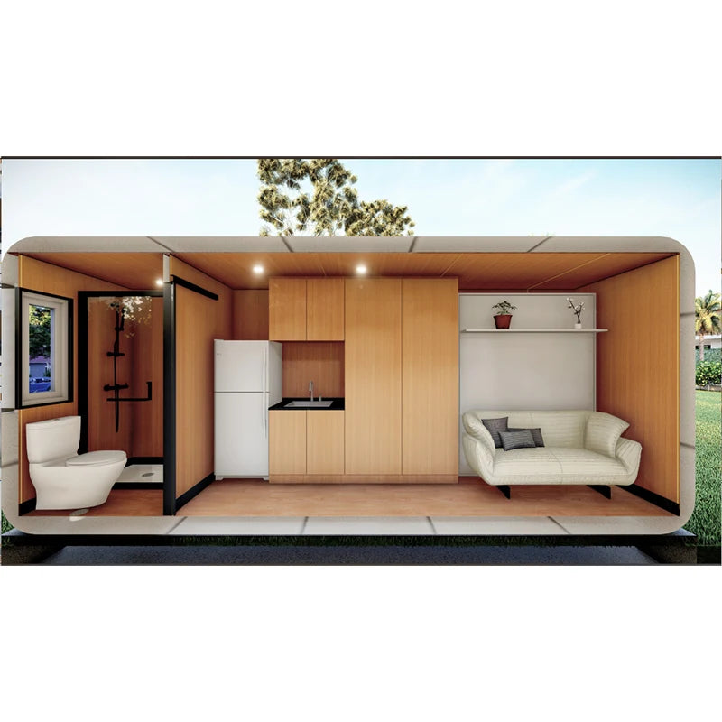 Frame Steel Living Capsule Homes Hot Selling Modular Prefab Home Luxury Modern Outdoor Prefabricated Capsule House 2 Bedroom