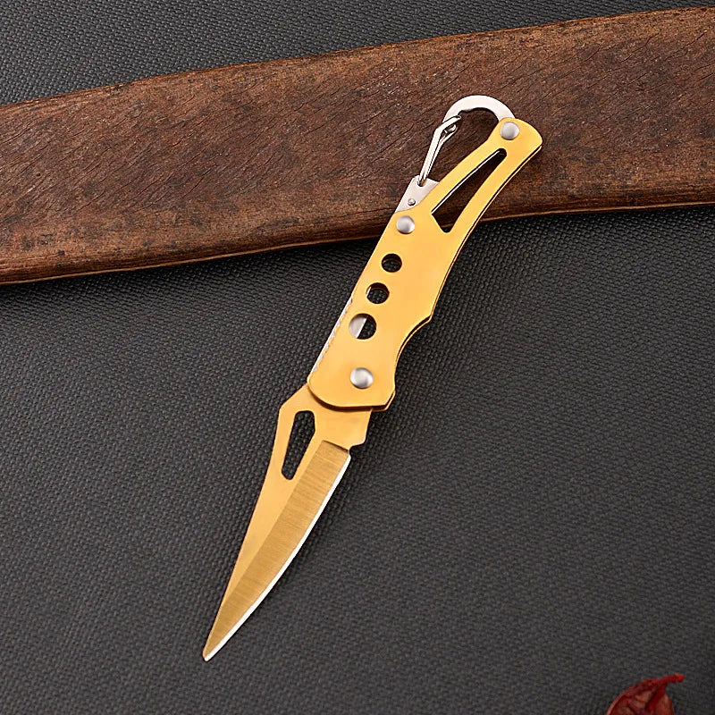 Portable Stainless Steel Shape Knife Camping Self Defense Outdoor Survival Supplies Tools Foldable Pocket Knife Mini Key Knife
