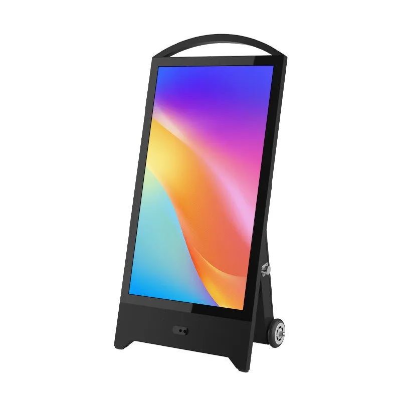 Portable LCD full-fit out-of-home advertising machine, built-in battery waterproof integrated mobile electronic water sign