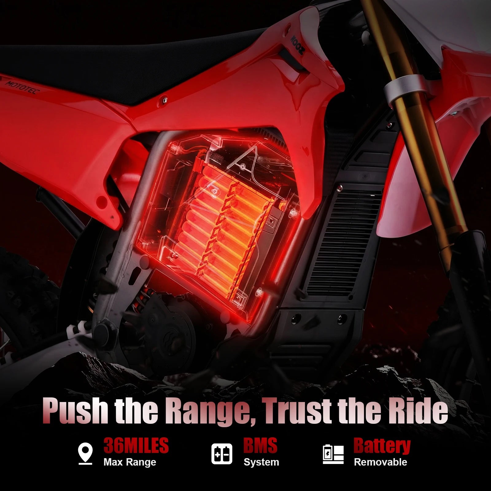 KOOZ HP131E-L 72V 8000W Pro Electric Dirt Bike for Adults,3 Speed Modes Electric Motorcycle Up to 56 MPH with 19"/16" Tires.