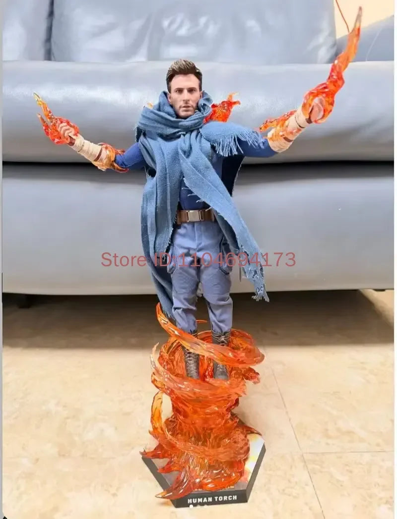 Hottoys MMS789 Marvel Human Torch Action Figure - Collectible Detailed Movie Model Deadpool & Wolverine Adult Collectors Item