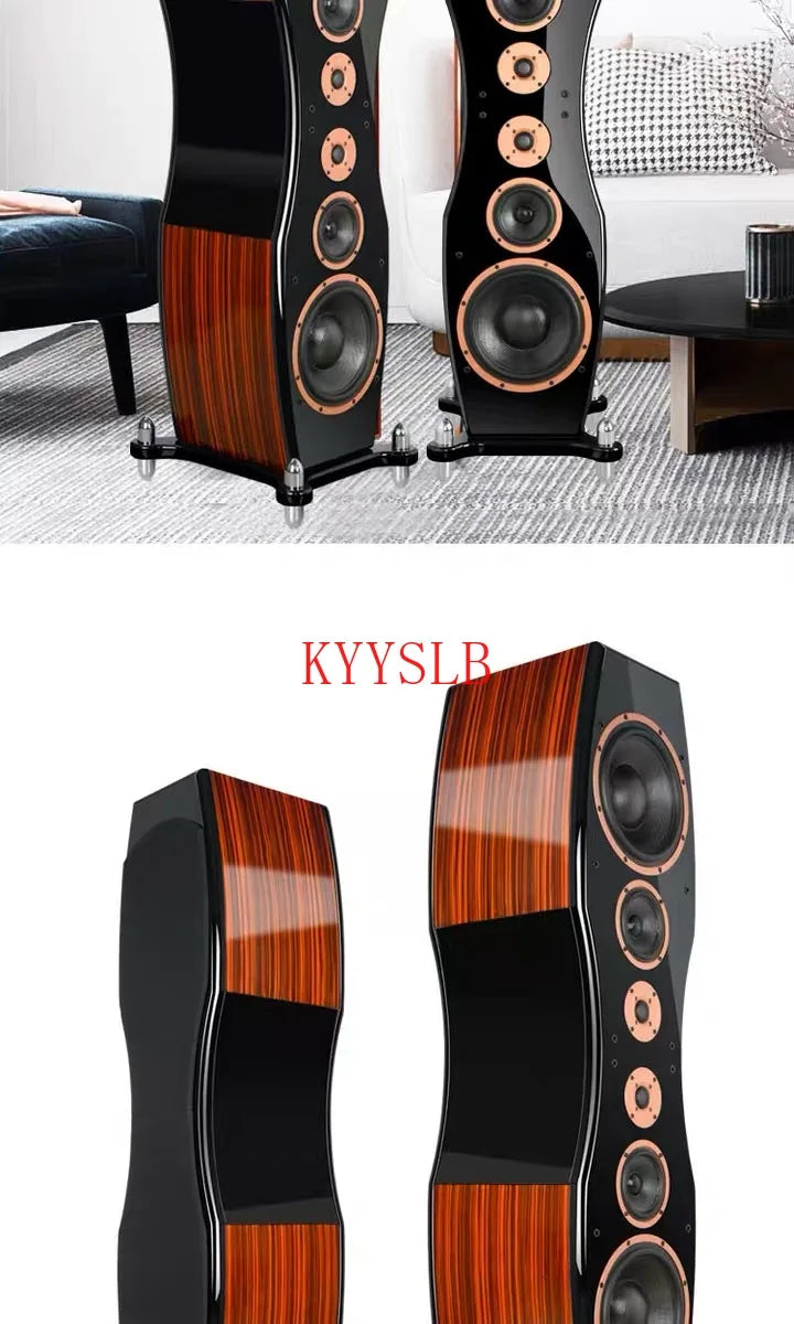 400W Dual 10-inch High-power Floor-standing Speakers Carbon Fiber Units High-fidelity Passive Speakers Home Front Audio 4ohm