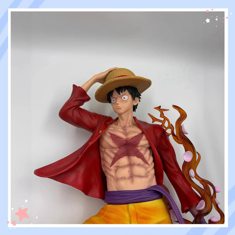 Anime One Piece Monkey D Luffy Big Four Emperors Statue Wano Country Cool Standing Pose Collectible Figure For Adult Collectors