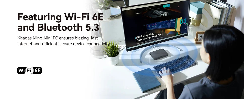 Khadas Mind 1 Mini PC, Intel Core i7-1360P 5.0GHz Micro Desktop Computer with 5.55Wh Standby Battery, 32GB+1TB WiFi 6E, BT5.3