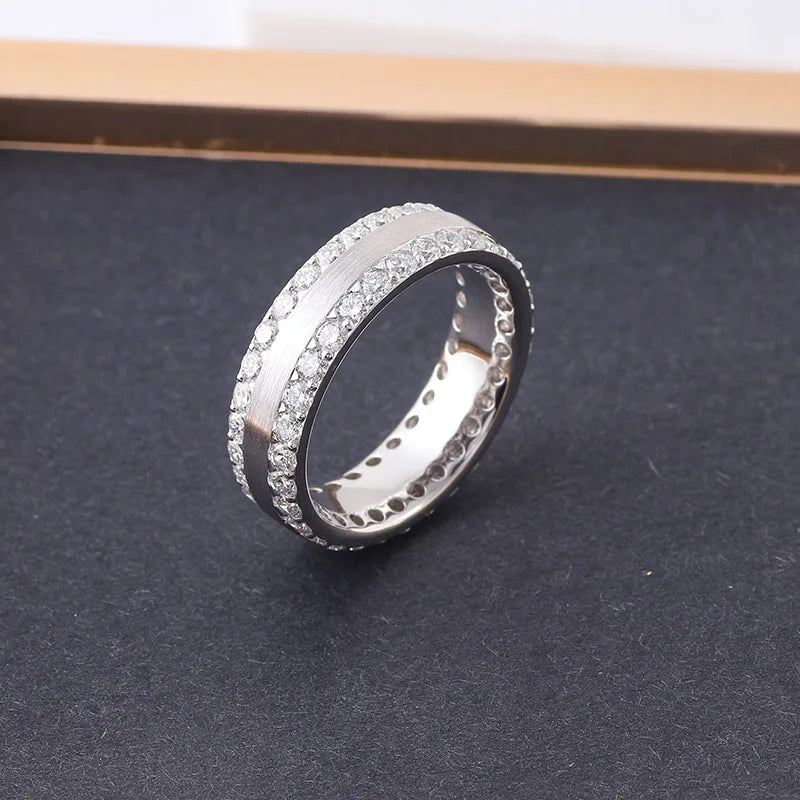 Provence Trendy Men's Rings 10KGold DEF/VS Lab Grown Diamonds Hip Hop Style Party Jewelry full band Ring Personalized Custom
