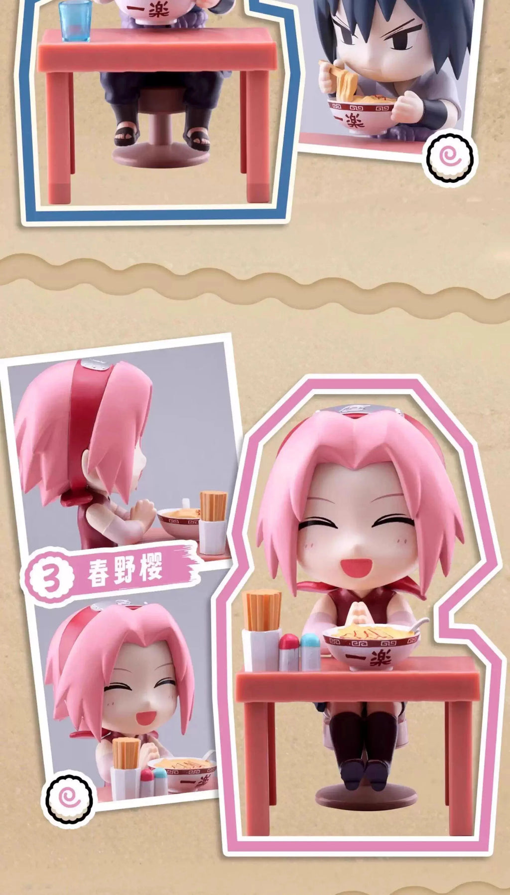 New In Stock Genuine Bandai Naruto Breeze Ramen Lamian Noodles Theme Blind Box Handmade Ornament  Gift Naruto Sasuke Model Toys