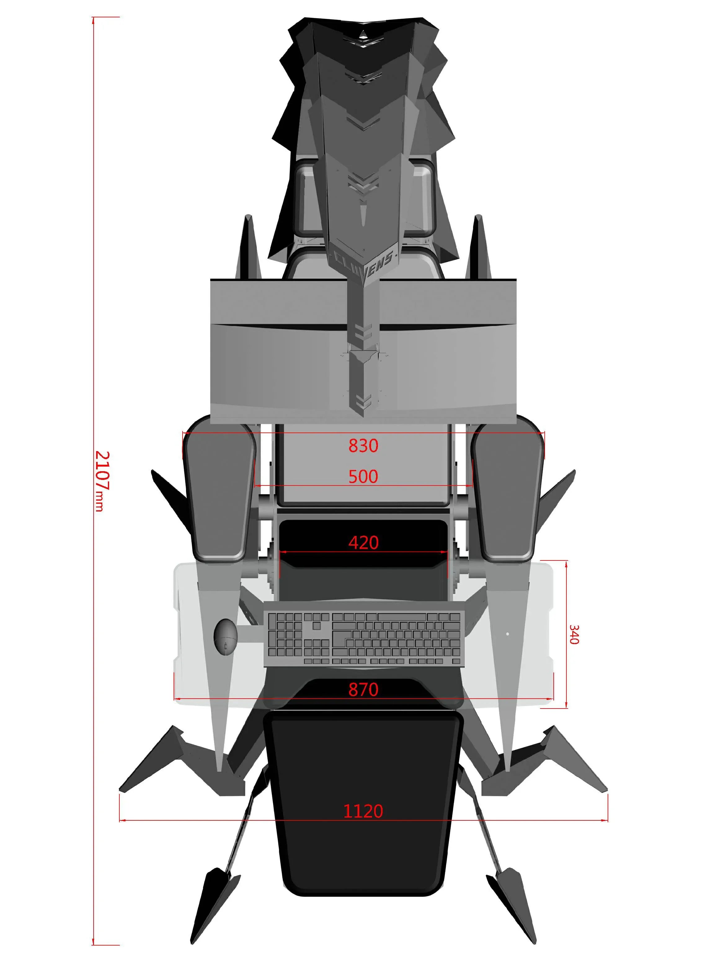 2026 Hot Selling Ergonomic Fully Recliner Office Chair Cockpit For 3 Or 5 Monitors Zero Gravity Workstation Chair Scorpion Chair