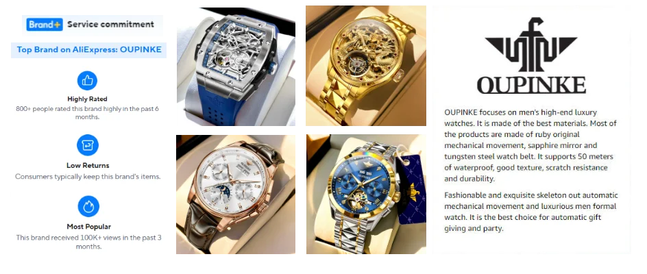 OUPINKE 8003 Tourbillon Watch Luxury Brand Automatic Mechanical Watch Original Waterproof Silicone Men's Watch Reloj Hombres