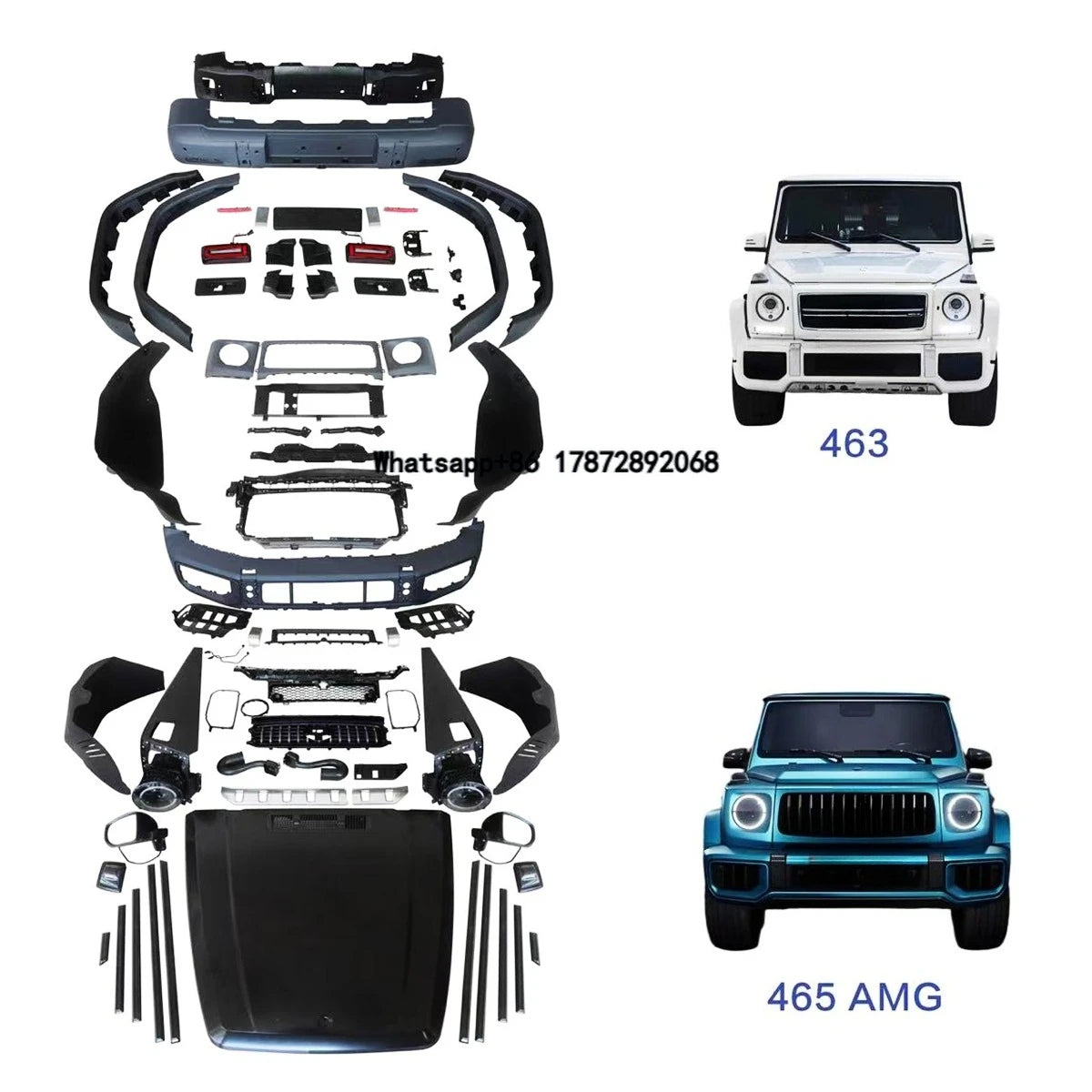 Hot Selling Car Accessories Body Kit for  G Class W463 2005-2018 Change to 2025 W465 G63.