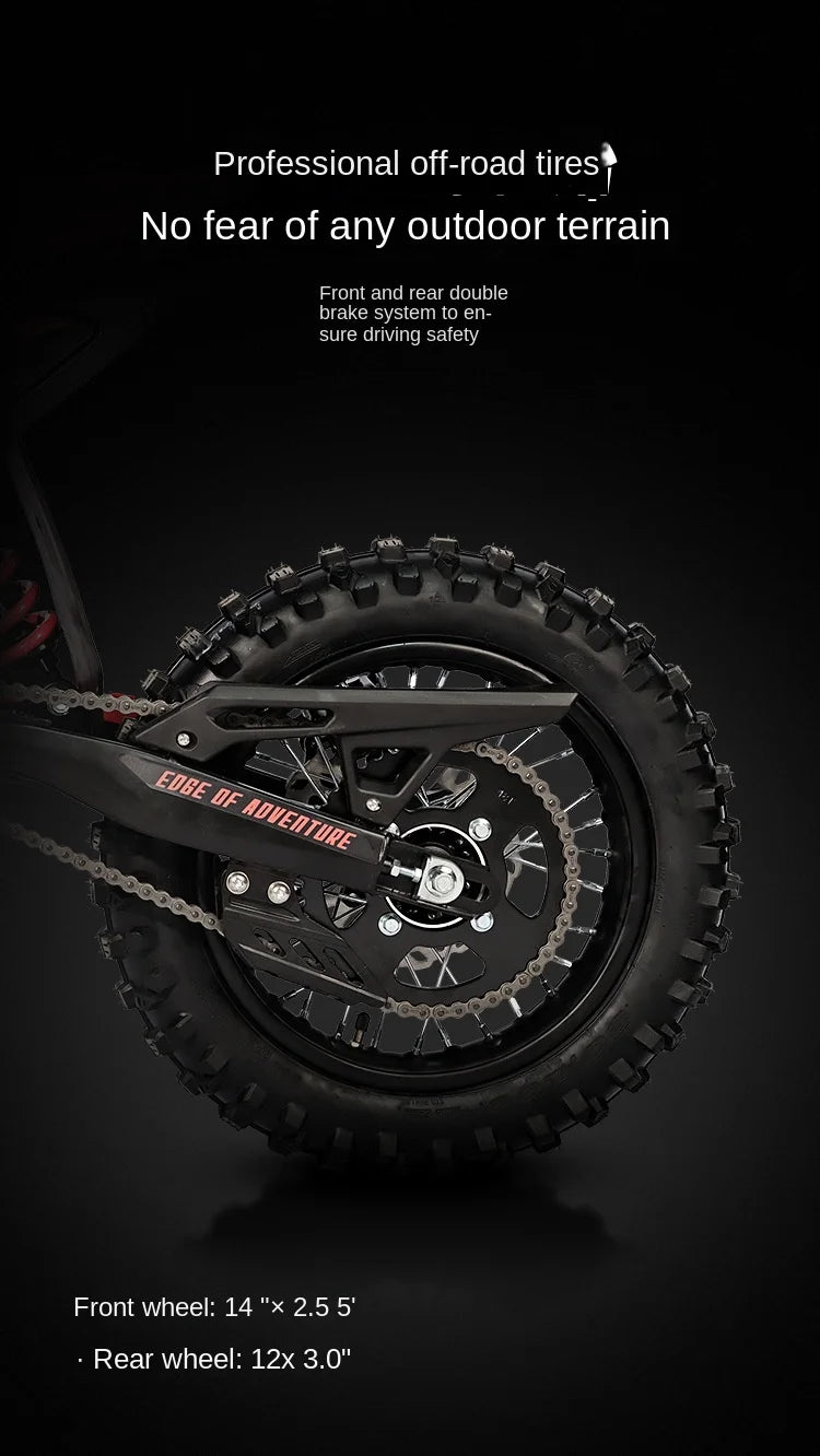 High-Power 60V 6000W Electric Mountain Bike Central Motor Mid-Drive Lithium Long-Endurance Off-Road Vehicle For Cross-Border Use