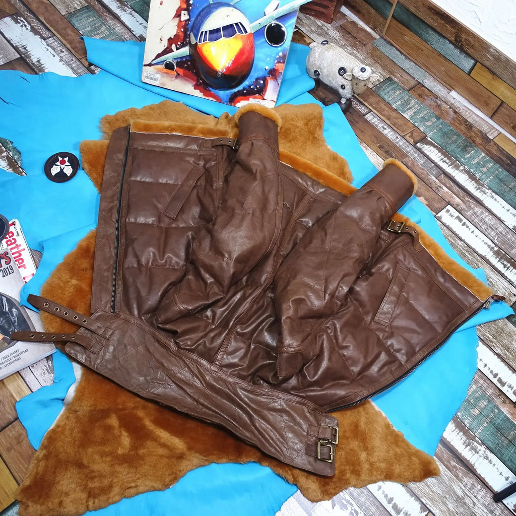 2024 Men's Winter Fashion Duck Down Coat Genuine Leather Sheepskin Cow Jacket for Male Brown Black Patchwork Plus Oversized 4XL