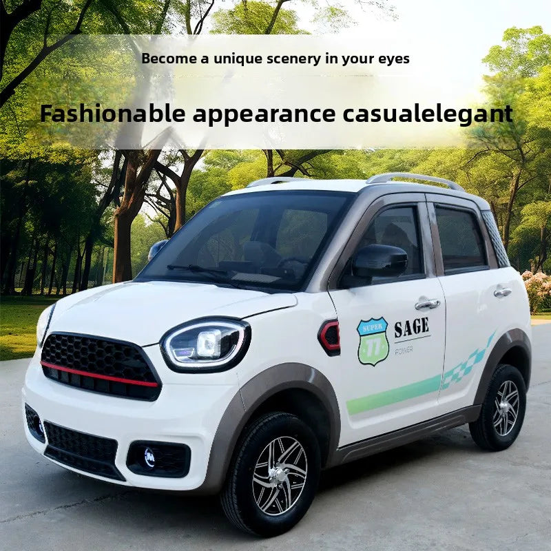 Electric four-wheeler new energy household vehicle closed mobile scooter dual-purpose gas vehicle