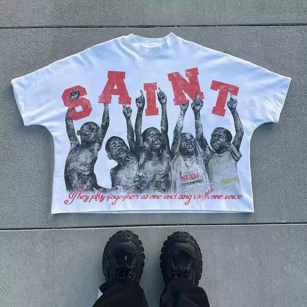 Harajuku Letter Graphic T Shirts Y2k Tops Men Women High Street Oversized T Shirt Pro Choice Streetwear Vintage Tee Clothing