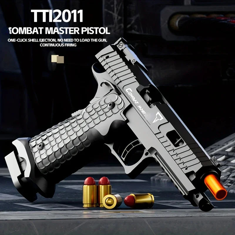 TTI Pistol Gun Soft Bullet Gun With Blowback, Single Shot And Shell Ejcetion Capability, Blaster, Outdoor Sports Shooting Game