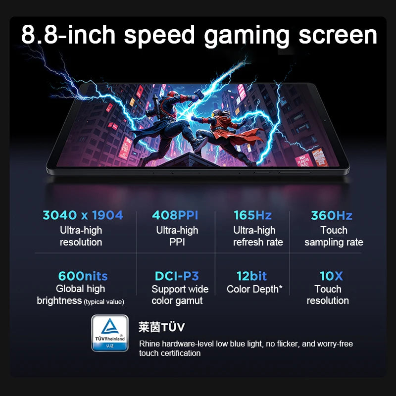 Lenovo Legion Y700 4th Gaming Tablet Original CN Version Snapdragon 8 Elite 8.8-inch 3K 165Hz Display 7600mAh Android 15 Pad PC
