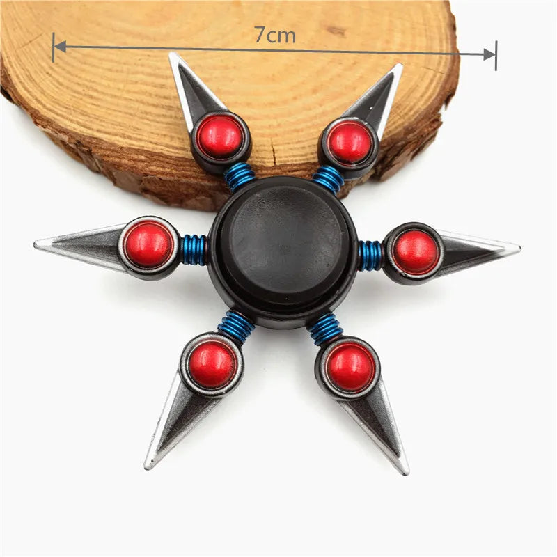 Colorful Metal Fidget Hand Spinner Finger Focus Toy Adult Rainbow Zinc Alloy Ninja Shuriken Sharingan Toys for Adult Bearing Toy